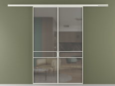 Перегородка Formato вдоль стены двустворчатая