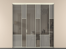 Перегородка Mosaic внутри проёма 3 створки