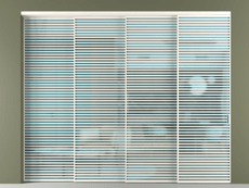 Перегородка Formato внутри проёма 4 створки с синхронным механизмом