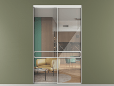 Перегородка Formato внутри проёма 2 створки