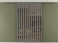 Перегородка Formato вдоль стены на потолок 2 створки