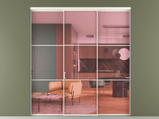 Перегородка Formato внутри проёма 3 створки