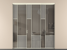 Перегородка Mosaic внутри проёма трёхстворчатая