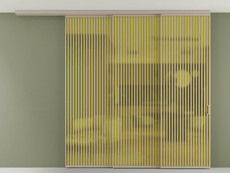 Перегородка Формато вдоль стены на потолок 3 створки с синхронным механизмом