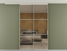 Перегородка Formato вдоль стены на потолок 2 створки с синхронным механизмом