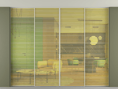 Перегородка Formato внутри проёма скрытое крепление в потолок 4 створки