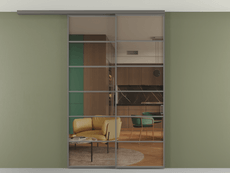 Перегородка Formato вдоль стены на потолок телескопик синхро 2