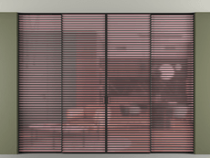 Перегородка Formato внутри проёма скрытое крепление в потолок 4 створки