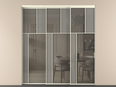 Перегородка Mosaic внутри проёма телескопик синхро 2