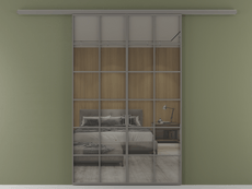 Перегородка Formato вдоль стены 2 створки