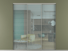 Перегородка Formato внутри проёма 3 створки