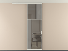 Перегородка Мозаик вдоль стены на потолок 1 створка