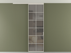 Перегородка Formato вдоль стены на потолок 1 створка