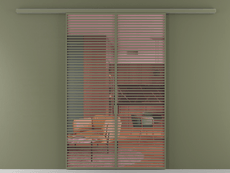 Перегородка Formato вдоль стены 2 створки