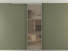 Перегородка Formato вдоль стены на потолок 1 створка