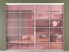 Перегородка Formato внутри проёма 4 створки