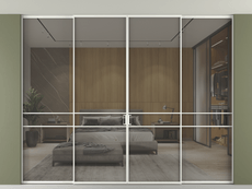 Перегородка Formato внутри проёма скрытое крепление в потолок 4 створки