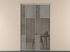 Перегородка Mosaic внутри проёма 2 створки