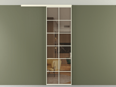 Перегородка Formato вдоль стены на потолок одностворчатая