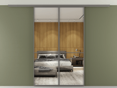 Перегородка Formato вдоль стены на потолок двустворчатая