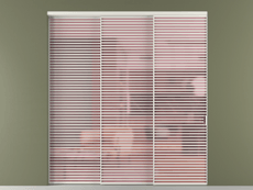 Перегородка Formato внутри проёма 3 створки с синхронным механизмом