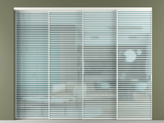 Перегородка Formato внутри проёма 4 створки с синхронным механизмом