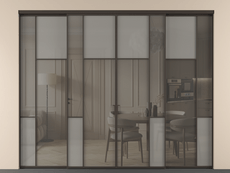 Перегородка Mosaic внутри проёма четырёхстворчатая