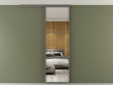 Перегородка Formato вдоль стены на потолок 1 створка