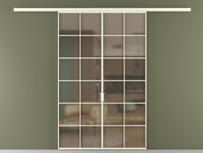 Перегородка Formato вдоль стены 2 створки