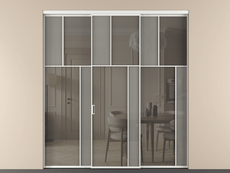 Перегородка Mosaic внутри проёма 3 створки