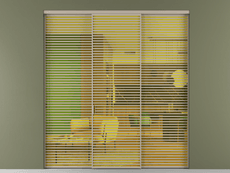 Перегородка Formato внутри проёма 3 створки