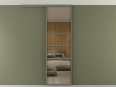 Перегородка Formato вдоль стены на потолок 1 створка