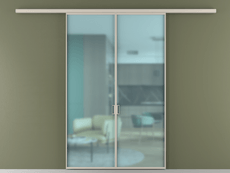 Перегородка Формато вдоль стены 2 створки