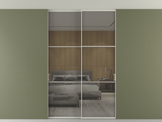 Перегородка Formato внутри проёма двустворчатая со скрытым креплением в потолок