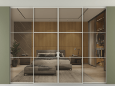 Перегородка Formato внутри проёма четырёхстворчатая со скрытым креплением в потолок