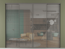 Перегородка Formato внутри проёма 4 створки