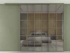 Перегородка Formato вдоль стены на потолок телескопик синхро 3