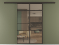 Перегородка Formato вдоль стены 2 створки