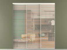 Перегородка Formato внутри проёма 3 створки с синхронным механизмом