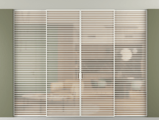 Перегородка Formato внутри проёма скрытое крепление в потолок 4 створки