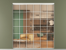 Перегородка Formato внутри проёма 3 створки