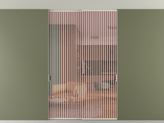 Перегородка Formato внутри проёма скрытое крепление в потолок 2 створки