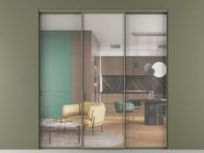 Перегородка Formato внутри проёма 3 створки