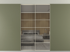 Перегородка Formato внутри проёма двустворчатая со скрытым креплением в потолок