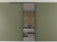 Перегородка Formato вдоль стены на потолок 1 створка