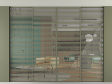 Перегородка Formato внутри проёма скрытое крепление в потолок 4 створки