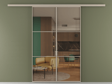 Перегородка Formato вдоль стены двустворчатая