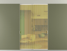 Перегородка Formato внутри проёма скрытое крепление в потолок 2 створки