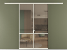 Перегородка Formato вдоль стены двустворчатая