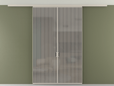 Перегородка Formato вдоль стены на потолок двустворчатая